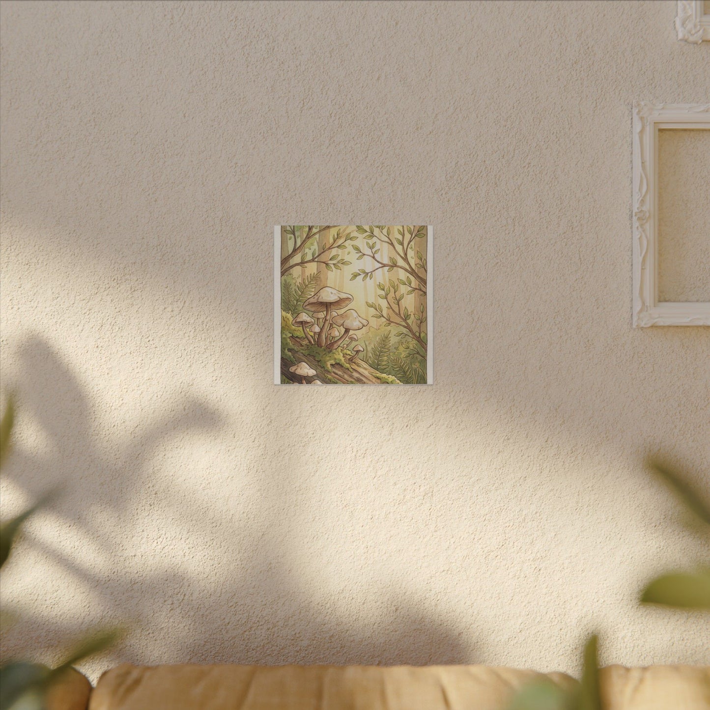 Spring Wild Mushrooms Mushroom Illustration Canvas Art | Cozy Decor