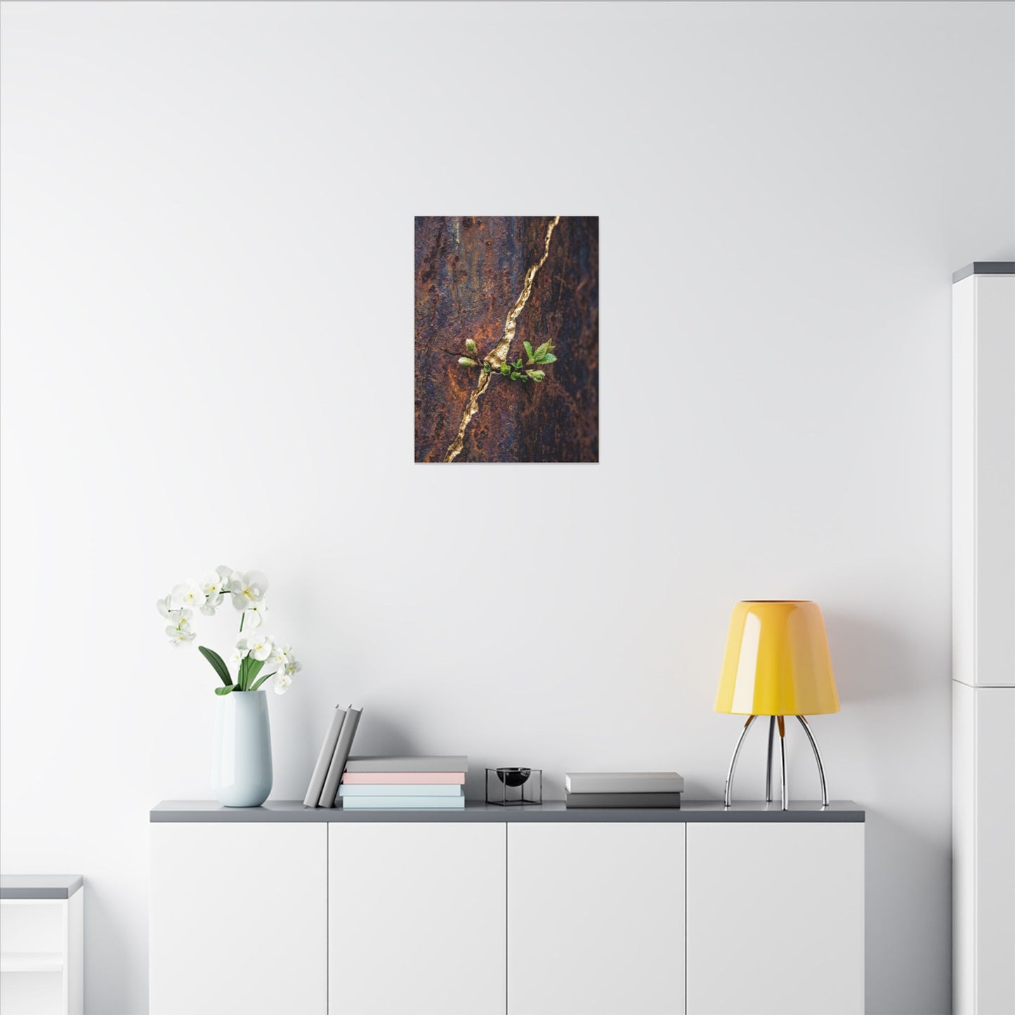 Overcast Rust Patina Canvas Art - Kintsugi Datsuzoku