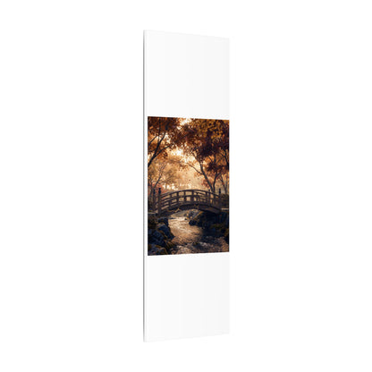Autumn Wooden Bridge Gold Vein Canvas Art | Resilient Decor