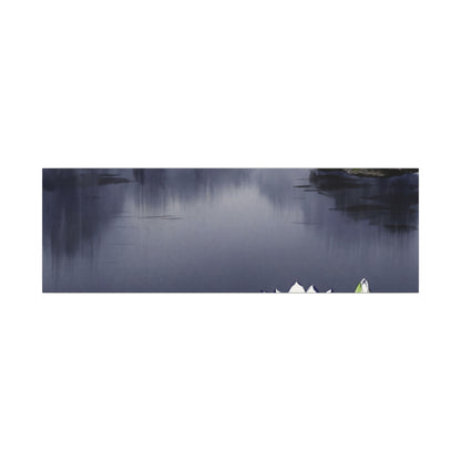 Lotus Flower Karesansui Canvas Art | Tranquil Zen Art