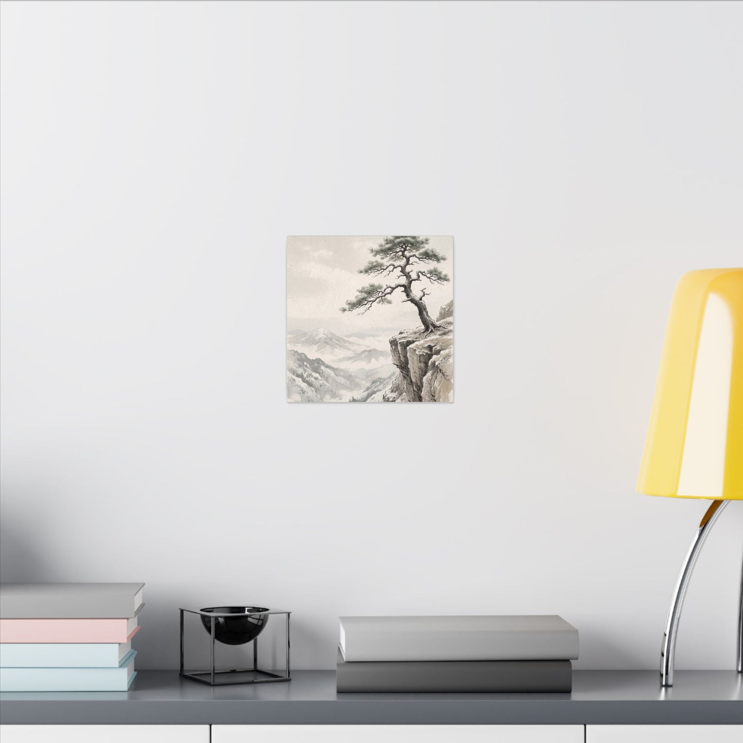 Seijaku Pine Tree Canvas Art - Japandi Japanese Pattern