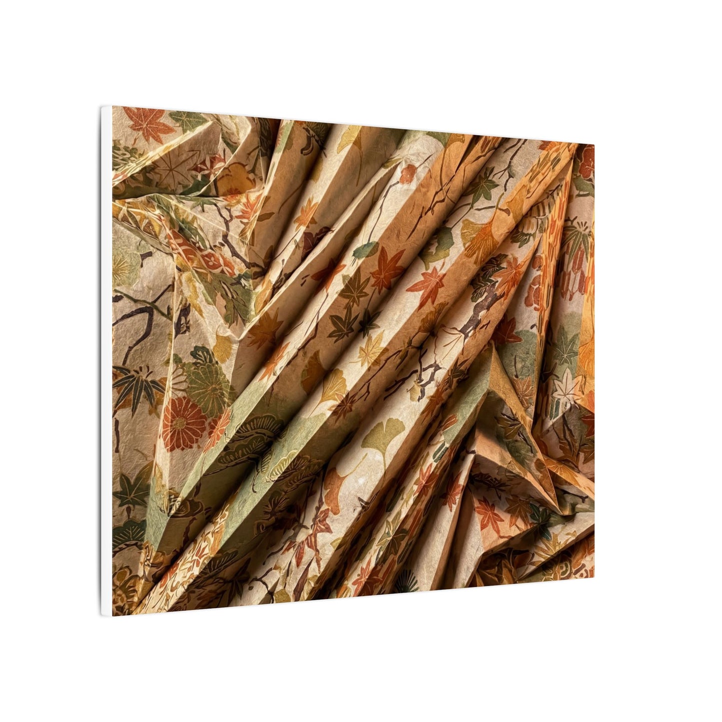 Paper Fold Autumn Canvas Art | Japandi Earthy Design