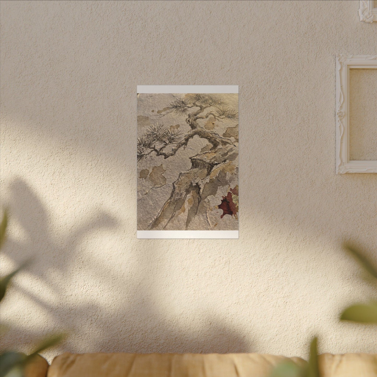 Pine Tree Canvas Art | Winter Japandi Japanese Pattern Art