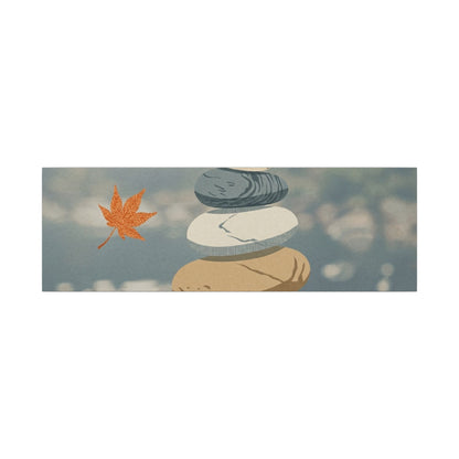 Warm River Stones Canvas Art - Japanese Pattern Japandi