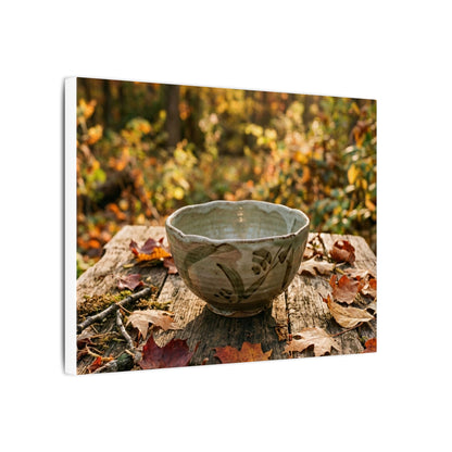 Golden Hour Ceramic Bowl Canvas Art - Japandi Fukinsei