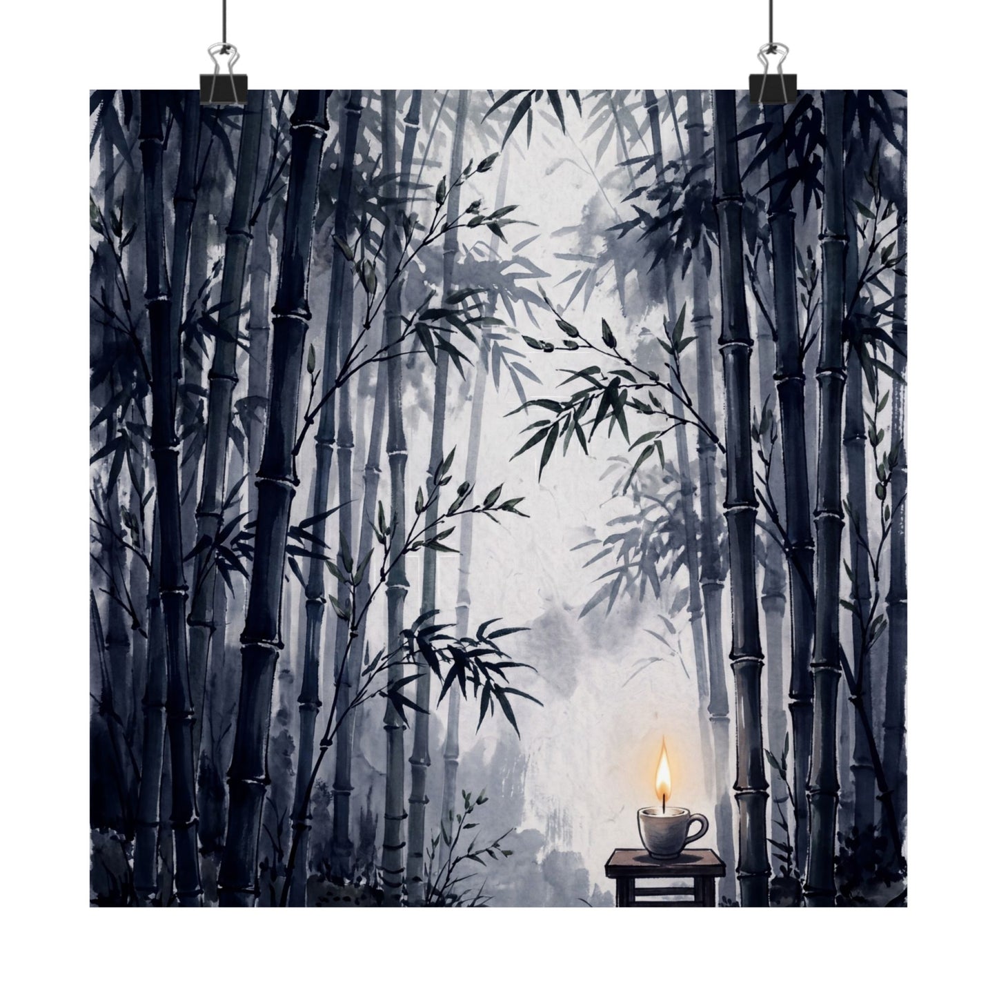 Bamboo Grove Spring Wall Art Print | Zen Peaceful Design Art Print