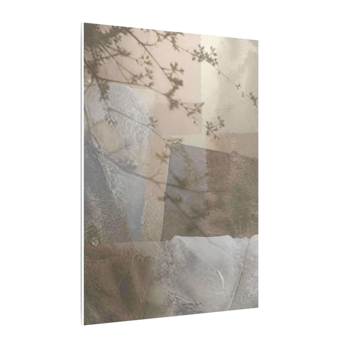 Neutral Shadow Play Canvas Art - Texture Japandi
