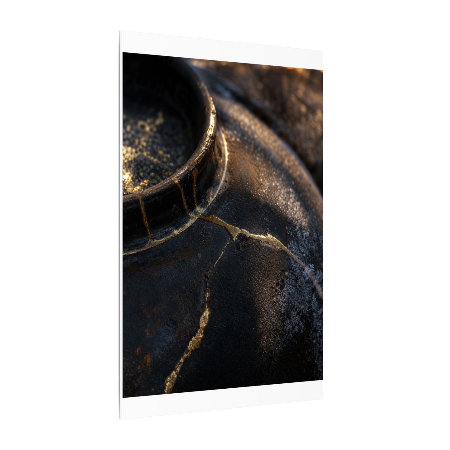 Kintsugi Rust Patina in Golden Hour | Broken Beauty Canvas Art