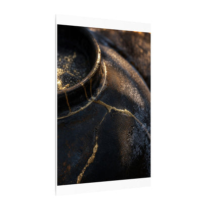 Kintsugi Rust Patina in Golden Hour | Broken Beauty Canvas Art