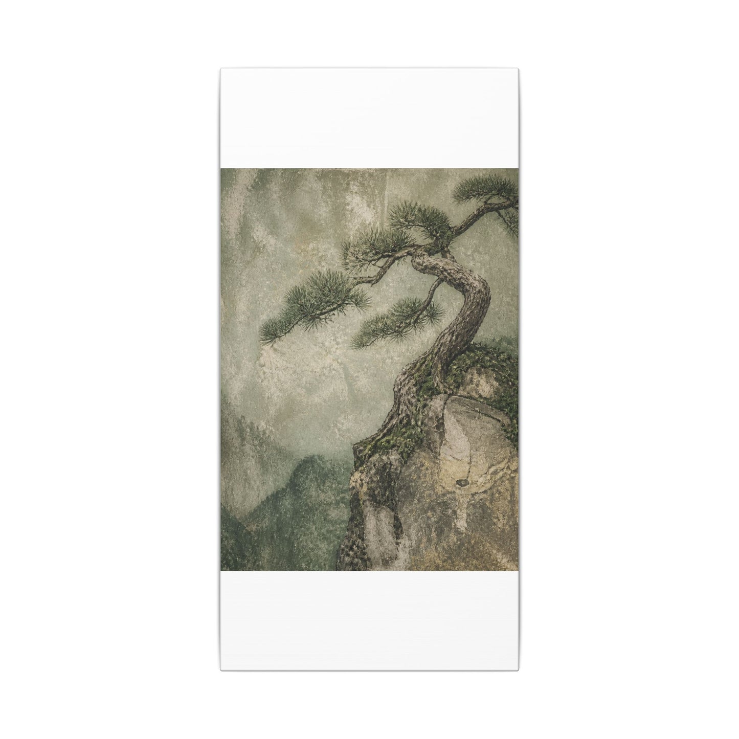 Fukinsei Pine Tree Canvas Art - Japandi Texture