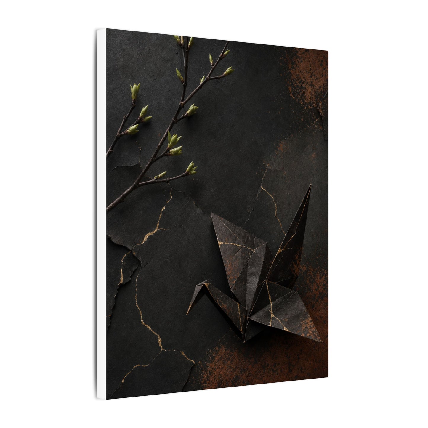 Paper Fold Canvas Art | Spring Kintsugi Broken Beauty Art