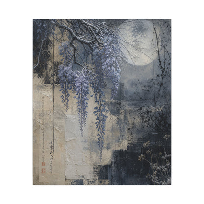 Winter Wisteria Texture Canvas Art | Elegant Decor