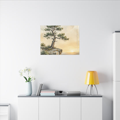 Pine Tree Canvas Art | Summer Japandi Texture Art