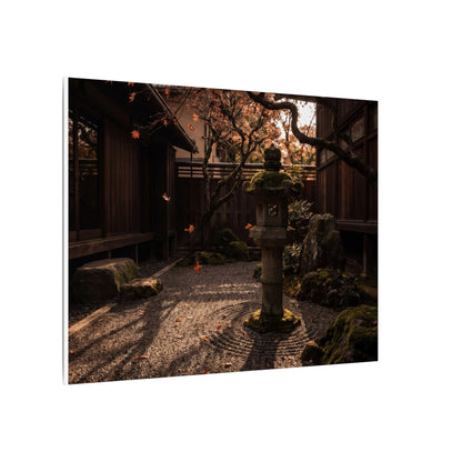 Seijaku Stone Lantern Canvas Art - Dark Japandi Shadow Zen