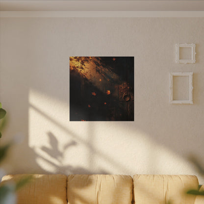 Dark Japandi Rust Patina in Golden Hour | Shadow Zen Canvas Art