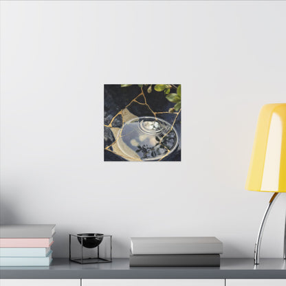 Water Ripple Spring Canvas Art | Kintsugi Beautiful Design