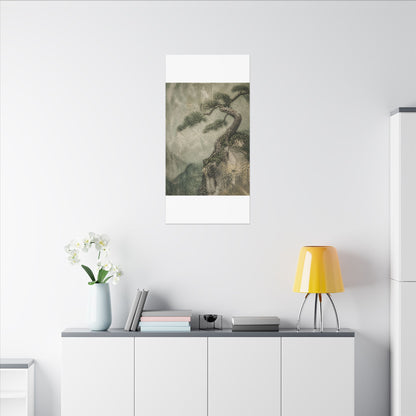Fukinsei Pine Tree Canvas Art - Japandi Texture