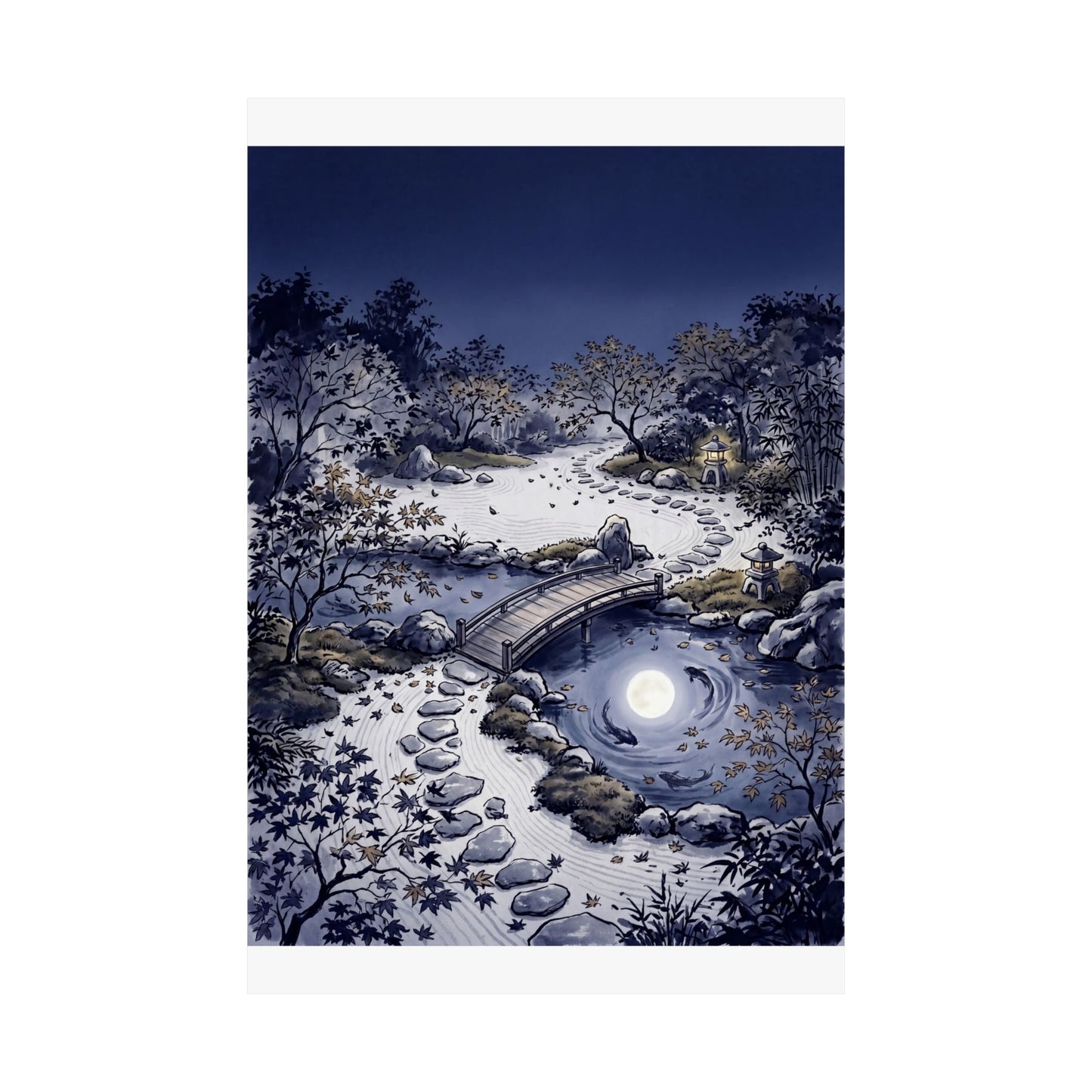 Contemplative Torii Gate Wall Art Print - Enso Zen