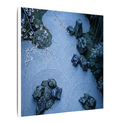 Contemplative Cherry Blossom Canvas Art - Karesansui Zen