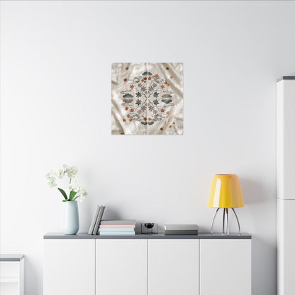 Elegant Silk Drape Canvas Art - Japanese Pattern Japandi