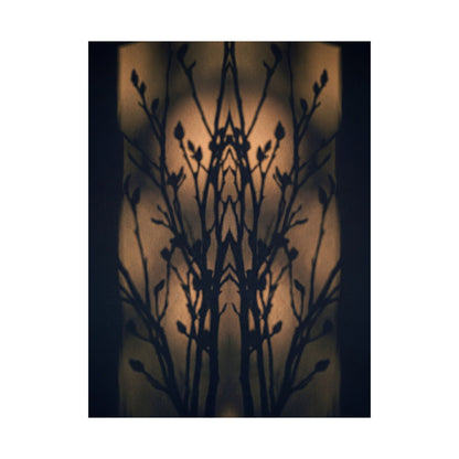 Golden Hour Shadow Play Wall Art Print - Dark Japandi Seijaku