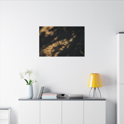 Moody Shadow Play Canvas Art - Moody Minimal Dark Japandi