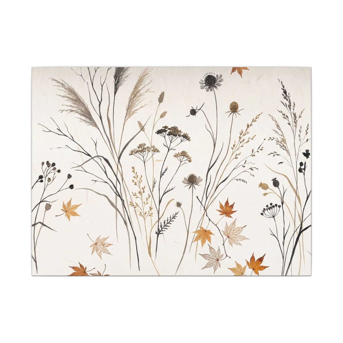 Dawn Dried Flowers Canvas Art - Japandi Kanso