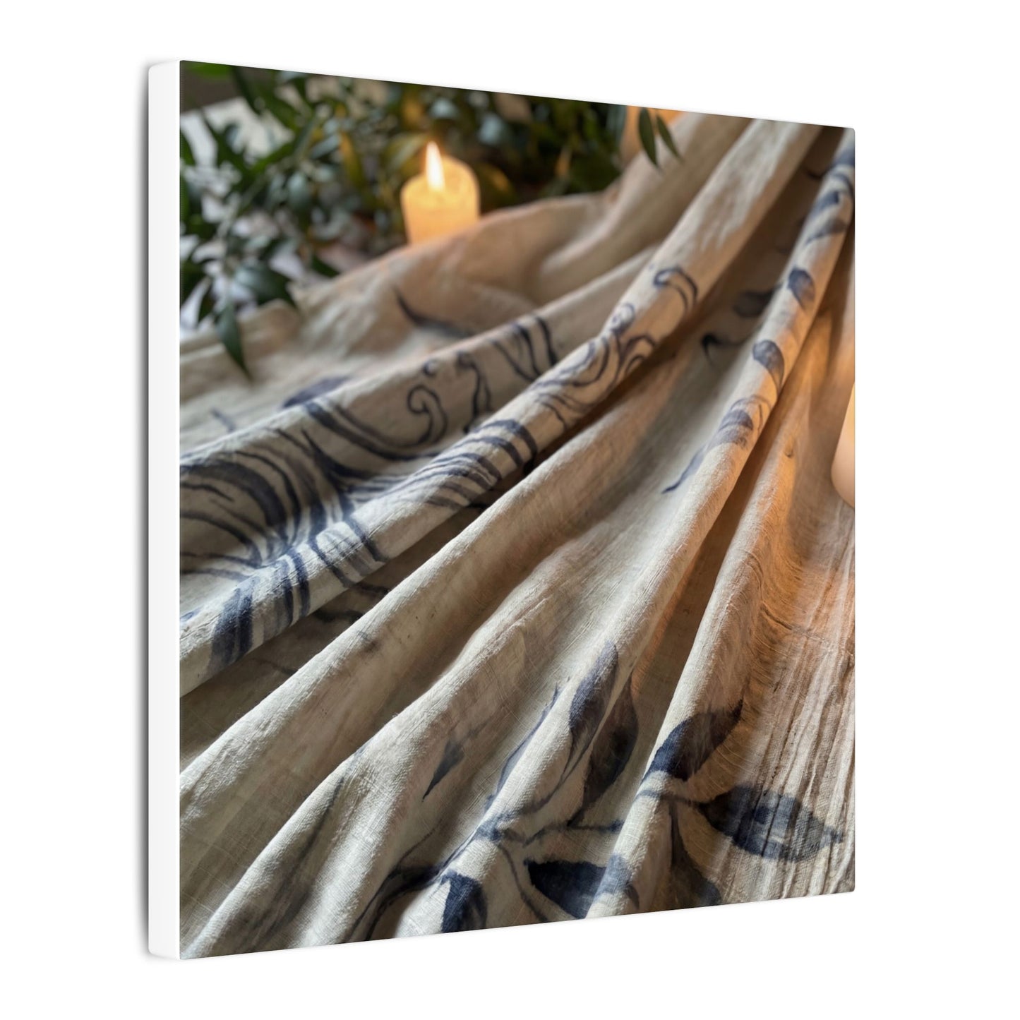 Fukinsei Silk Drape Canvas Art - Japandi Japanese Pattern