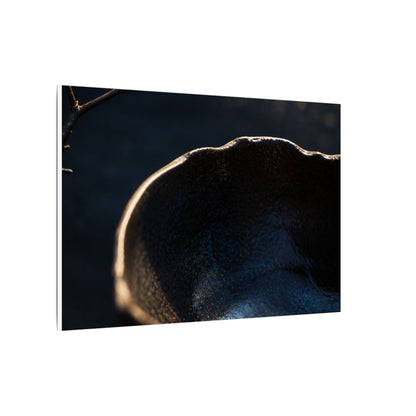 Ma Ceramic Bowl Canvas Art - Dark Japandi Shadow Zen