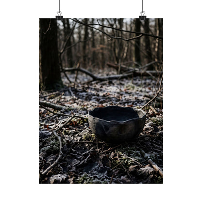 Winter Ceramic Bowl Shadow Zen Wall Art Print | Luxurious Decor