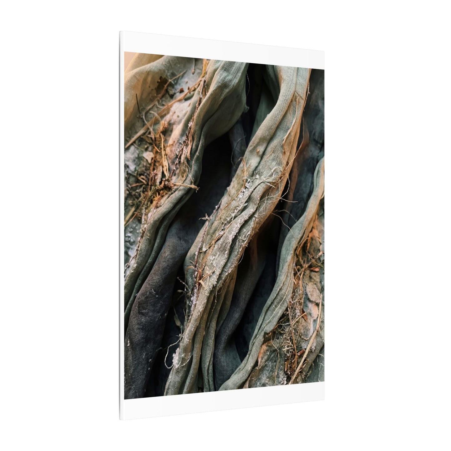 Silk Drape Winter Canvas Art | Japandi Cozy Design