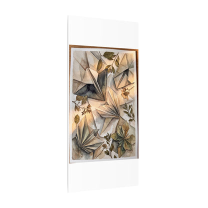 Golden Hour Paper Fold Canvas Art - Japandi Seijaku