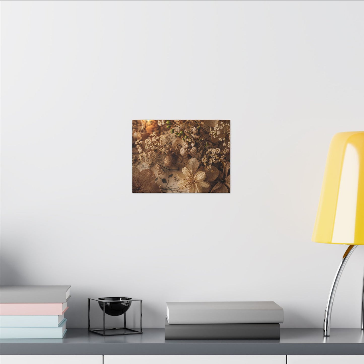 Spring Dried Flowers Japanese Pattern Canvas Art | Earthy Decor