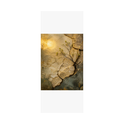 Cracked Earth Texture Wall Art Print | Earthy Japandi Art