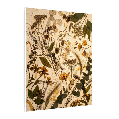 Dried Flowers Summer Canvas Art | Japandi Neutral Design
