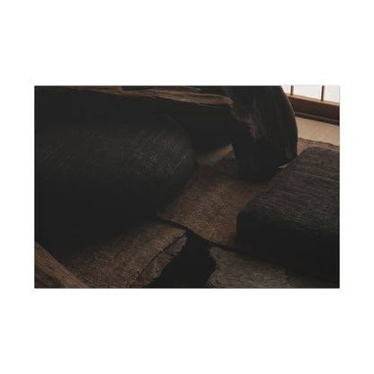 Dark Japandi Shadow Zen Canvas Art