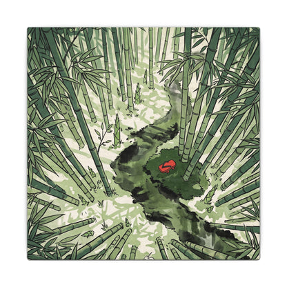 Peaceful Bamboo Grove Canvas Art - Ukiyo E Inspired Zen