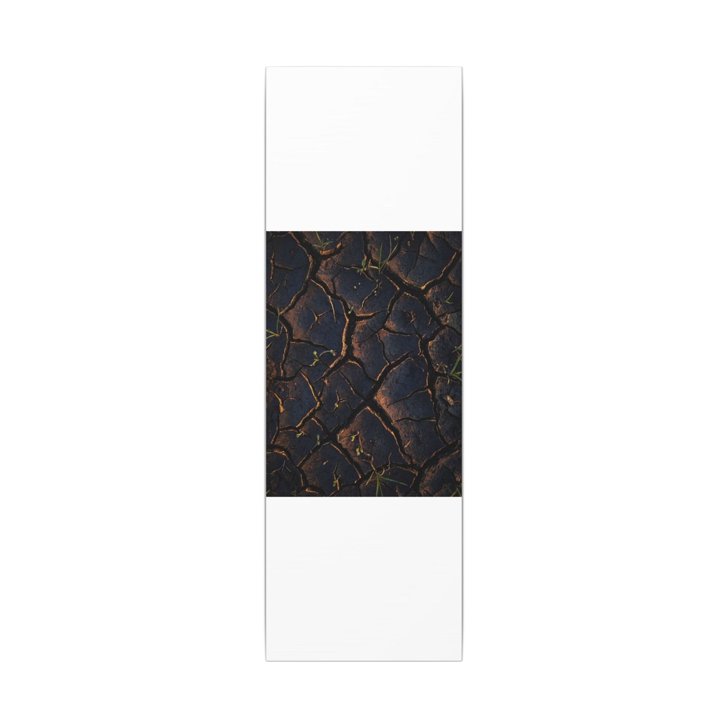 Cracked Earth Moody Minimal Canvas Art | Luxurious Dark Japandi Art