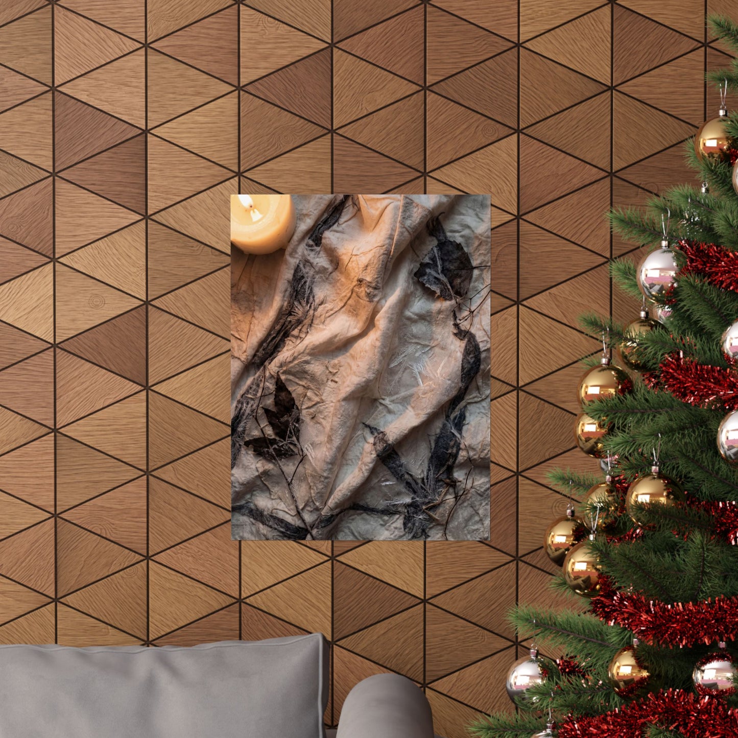 Silk Drape Texture Wall Art Print | Warm Japandi Art