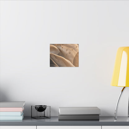 Japandi Silk Drape in Golden Hour | Japanese Pattern Canvas Art