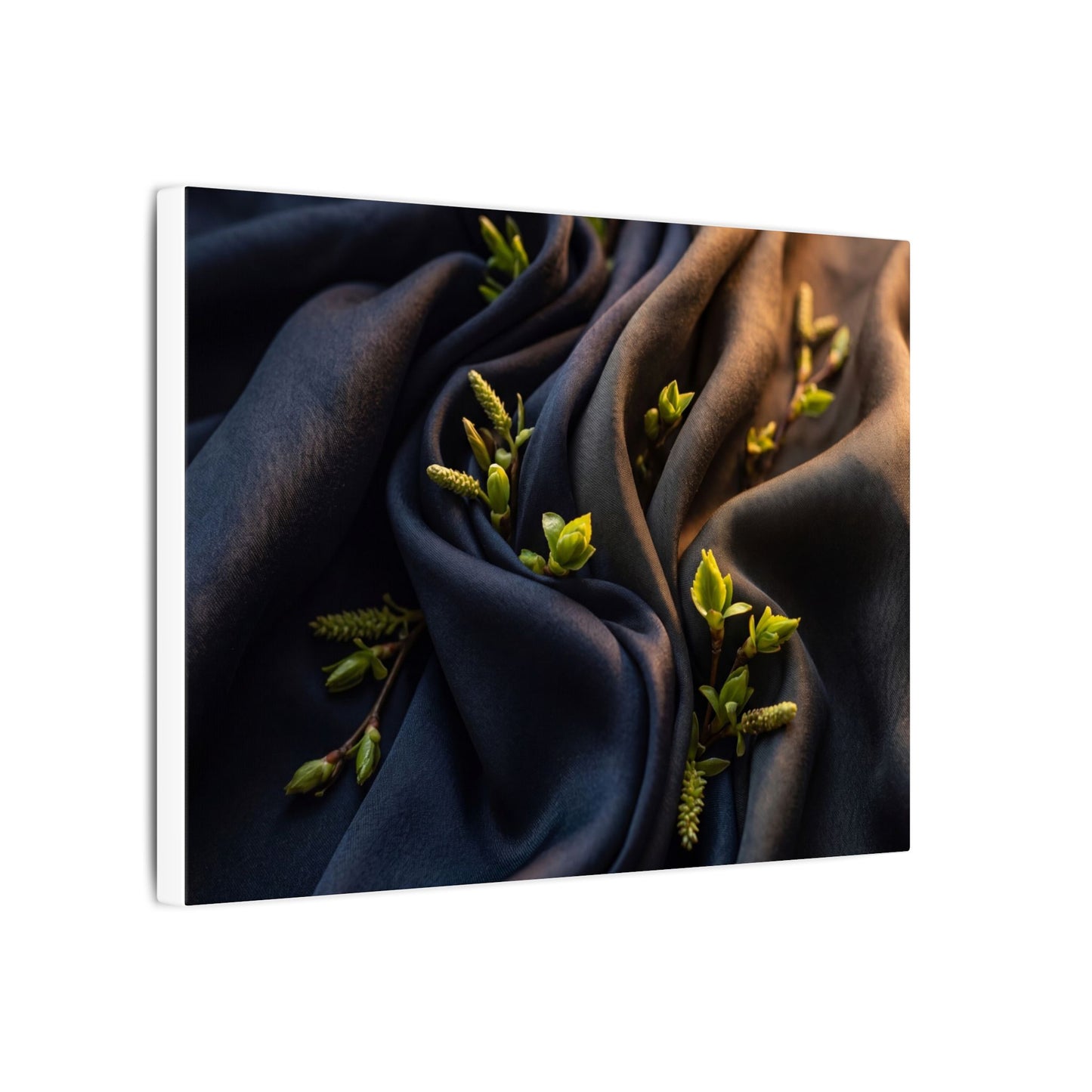 Spring Silk Drape Moody Minimal Canvas Art | Luxurious Decor