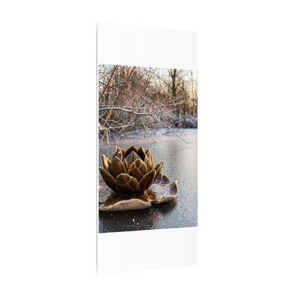 Lotus Flower Gold Repair Canvas Art | Beautiful Kintsugi Art
