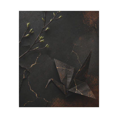 Paper Fold Canvas Art | Spring Kintsugi Broken Beauty Art