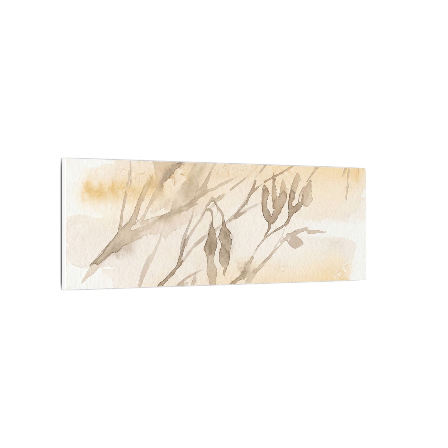 Shadow Play Winter Canvas Art | Japandi Warm Design