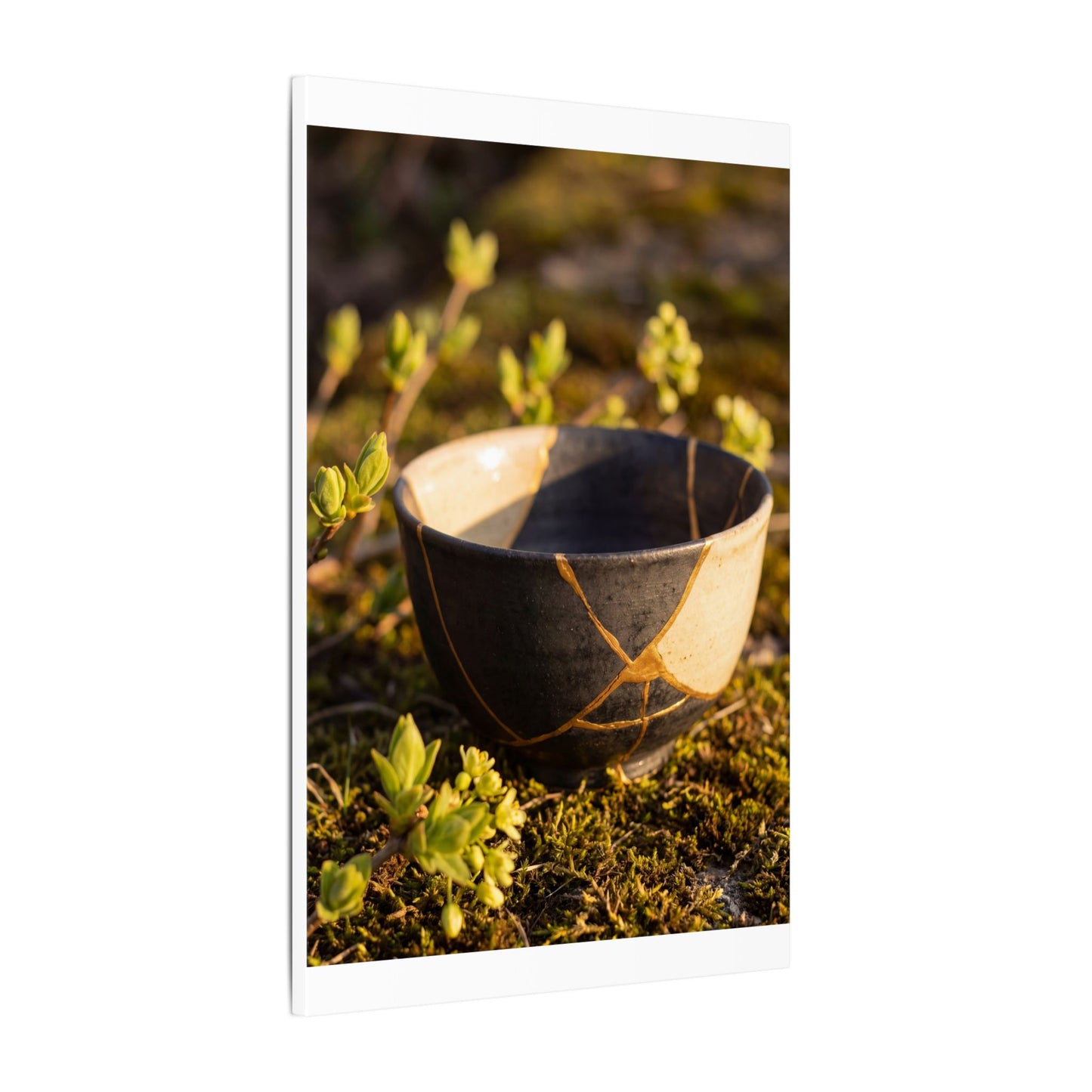 Seijaku Broken Pottery Canvas Art - Kintsugi Gold Repair