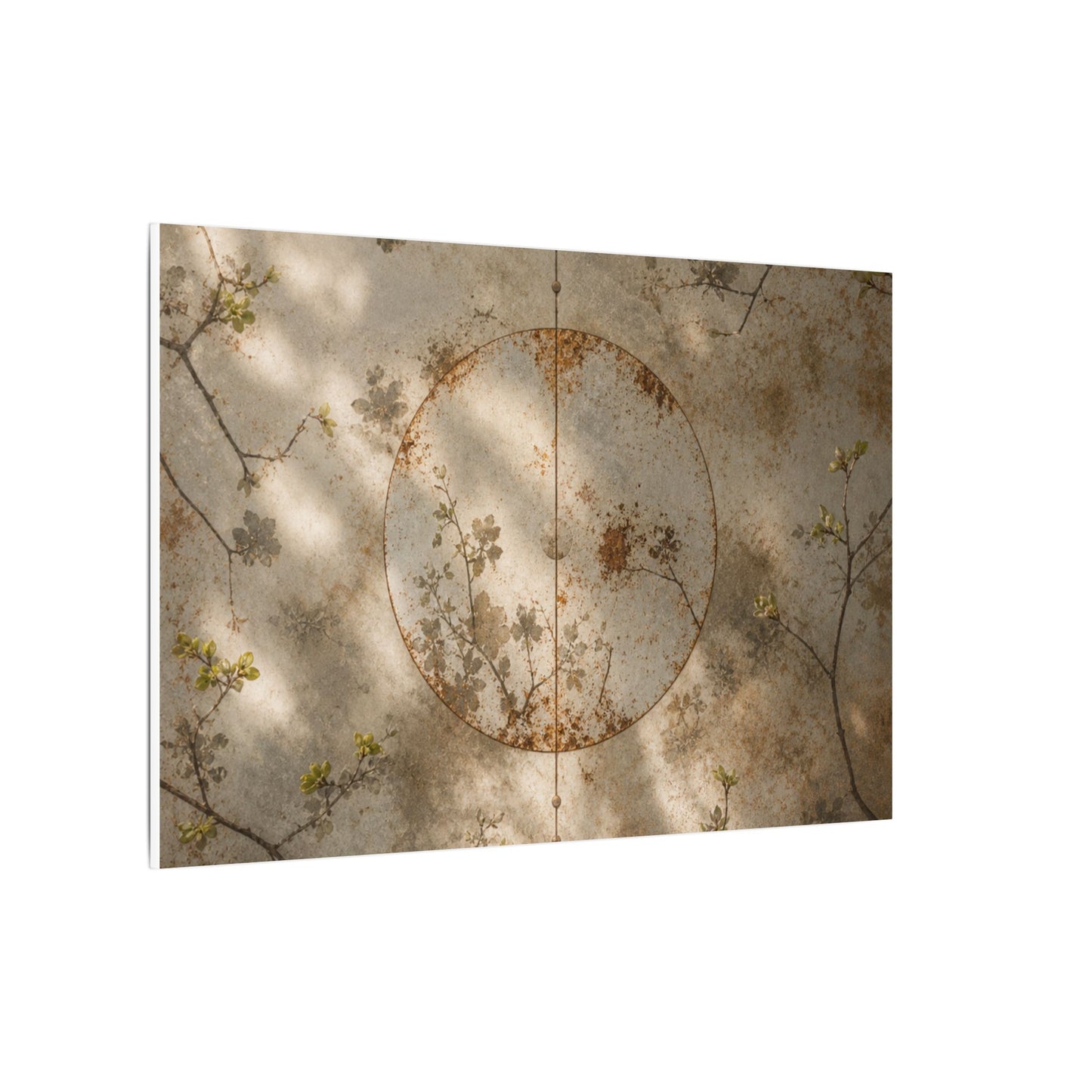 Japandi Rust Patina in Dappled | Japanese Pattern Canvas Art
