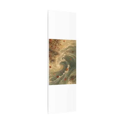 Japandi Ocean Wave in Candlelight | Japanese Pattern Canvas Art