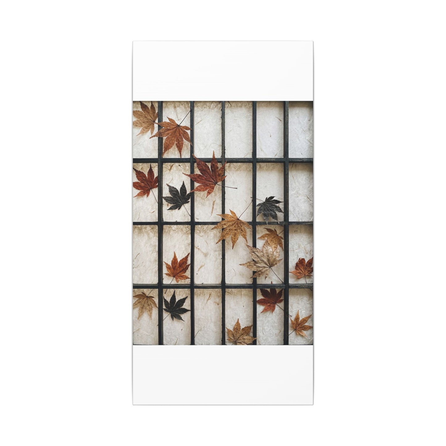 Japandi Shoji Screen in Overcast | Texture Canvas Art