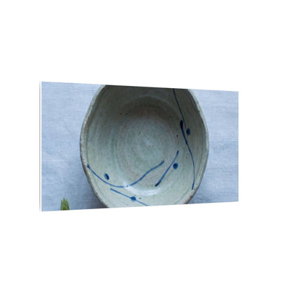 Spring Ceramic Bowl Minimal Line Canvas Art | Warm Decor