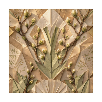 Paper Fold Japanese Pattern Wall Art Print | Warm Japandi Art